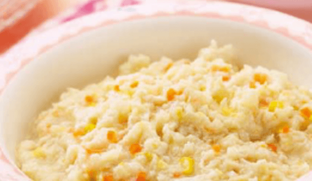 Resepi Bayi (9-11 Bulan): Sweet Corn, Potato and Chicken 